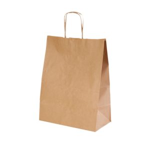 BOLSAS DE PAPEL CON ASAS KRAFT 32+16X43 (GP10922)