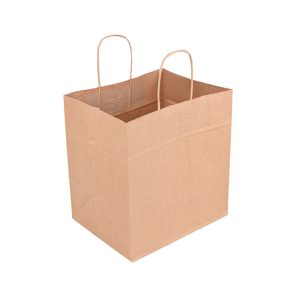 BOLSAS DE PAPEL CON ASAS KRAFT 26+20X27 (GP16715)