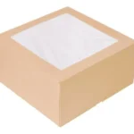 CAJA PASTELERÍA KRAFT CON VENTANA 28 (GP25347)